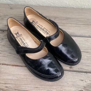 Mephisto Mobils Mary Jane Shoe Size W US 7 Black Patten Leather NWOB Gorgeous
